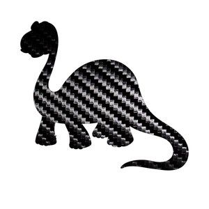 4 Pack Dinosaur Sticker Black Carbon Fiber Vinyl Decal Logo Laptop Window